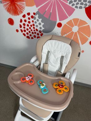 Сенсорна розвивальна іграшка-спінер на присосці для малюків Baby Rattle 6329 з брязкальцем (набір 3 шт, від 3 місяців)