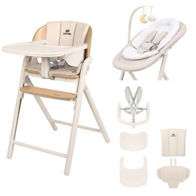 Стульчик для кормления 3в1 CARRELLO Tenero CRL-9507 Olympus Beige Wooden с функцией шезлонга