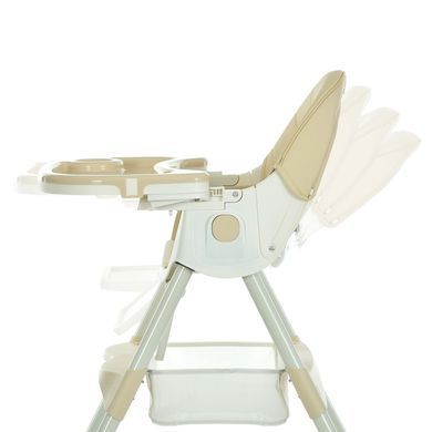 Стільчик для годування Bambi (Бембі)M 6302 Beige &mdash; з ременями безпеки та колесиками, бежевий