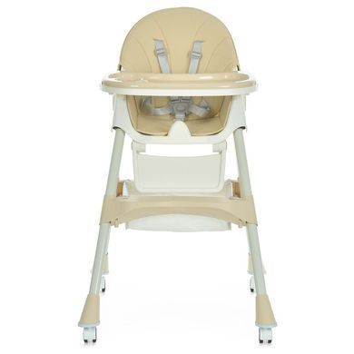 Стільчик для годування Bambi (Бембі)M 6302 Beige &mdash; з ременями безпеки та колесиками, бежевий