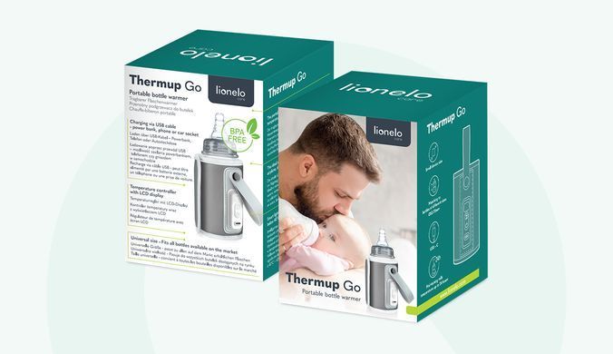 Підігрівач пляшок Lionelo THERMUP GO GREY SILVER (Ліонело Термуп Го)