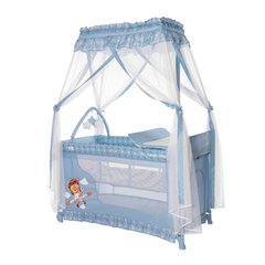 Ліжко - манеж з балдахіном Lorelli Magic Sleep Синій