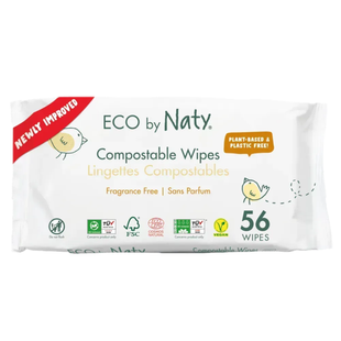Органічні серветки Eco by Naty без запаху 56 шт