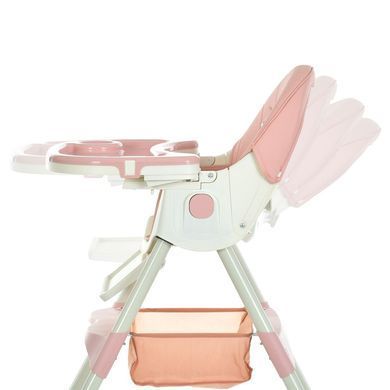 Стульчик для кормления Bambi (Бемби) M 6302 Pink &mdash; с ремнями безопасности и колесиками, розовый.