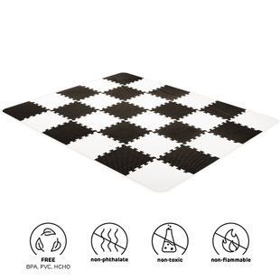Коврик-пазл Kinderkraft Luno Black, 30 элементов (KKMLUNOBLK0000)