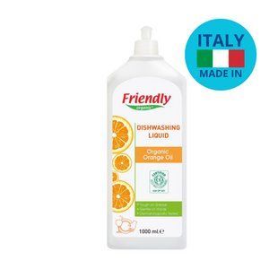 Органічний засіб для миття посуду Friendly Organic з апельсиновою олією 1000 мл