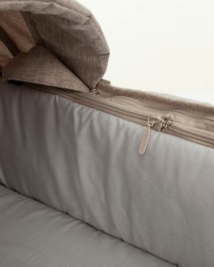 Коляска прогулянкова CARRELLO Connect (Каррелло Коннект) CRL-5502/1 Cotton Beige для двійні, з перенесенням, в льоні MO