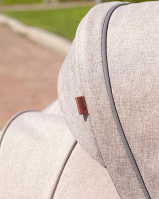 Коляска прогулянкова CARRELLO Connect (Каррелло Коннект) CRL-5502/1 Cotton Beige для двійні, з перенесенням, в льоні MO