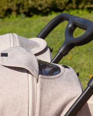 Коляска прогулянкова CARRELLO Connect (Каррелло Коннект) CRL-5502/1 Cotton Beige для двійні, з перенесенням, в льоні MO