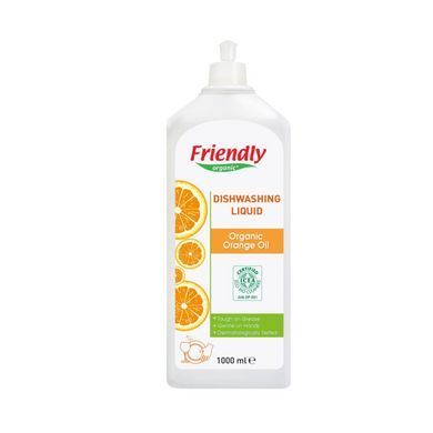 Органічний засіб для миття посуду Friendly Organic з апельсиновою олією 1000 мл
