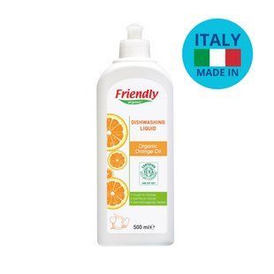 Органічний засіб для миття посуду Friendly Organic з апельсиновою олією 500 мл