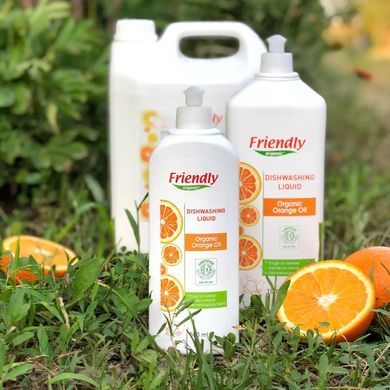 Органічний засіб для миття посуду Friendly Organic з апельсиновою олією 500 мл