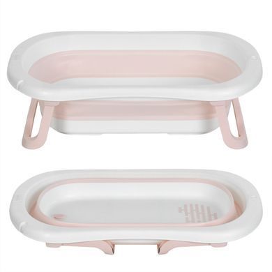 Ванночка складная детская с термометром и вкладышем (подушкой) EL CAMINO PLUS ME 1151 Peony Pink