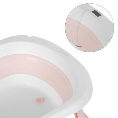 Ванночка складная детская с термометром и вкладышем (подушкой) EL CAMINO PLUS ME 1151 Peony Pink