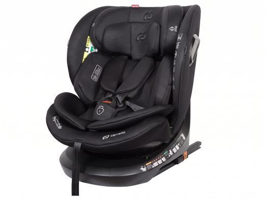 Дитяче автокрісло Carrello Sirius 2.0 CRL-8809 Midnight Black, i-Size, 40-150см, ISOFIX, поворот 360&deg;,Top Tether