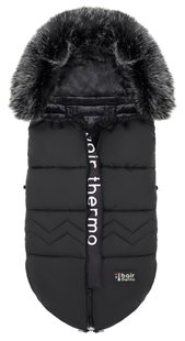 Зимний теплый конверт (футмуф) в коляску Bair Alaska Thermo NR-2 black noire черный