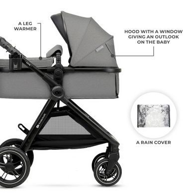 Универсальная коляска 3 в 1 Kinderkraft Esme Pro Gray (KSESME00GRY300N)