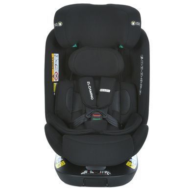 Автокрісло El Camino ME 1189 i-Hold+ ISOFIX, поворот 360&deg;, i-Size (40-150 см) Black