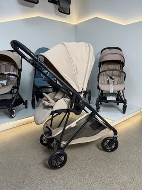 Прогулочная коляска Cybex Melio Carbon 2026 Сandy pink с бампером (Сайбекс Мелио)