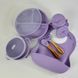 Набор силиконовой посуды Kinderkit EasyMeal Lavender Bloom Y2 новый (6 элементов; 2 крышки)