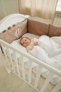 Постельный комплект 7 элементов Twins Fluffy Puffy, mocca, беж темный