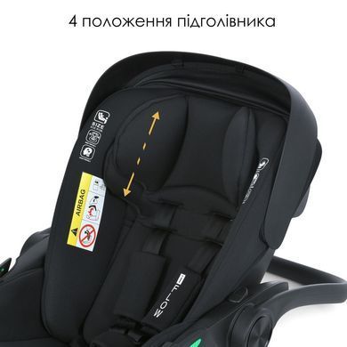 Автокресло (автолюлька) El Camino i-FLOW ME 1198 Black от рождения до 15 месяцев