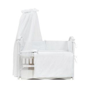 Постельный комплект 7 элементов Twins Romantic Vintage Baby 4024-R-004, white, белый