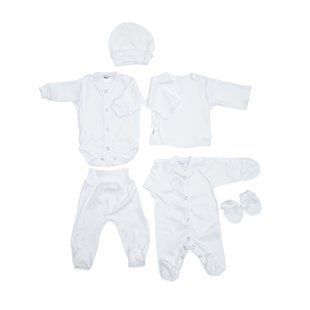 Набір в пологовий Twins інтерлок (6 ел) 52р білий