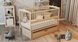 Дитяче ліжечко (кровать) ТМ Дубик-М Веселка для новонароджених з відкидною боковиною + маятник та шухляда дерево бук (натуральний)