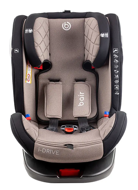 Детское автокресло Bair i-Drive 360 ​​ISOFIX (0-36 кг) BG-03 Greige &mdash; поворотное, серо-бежевый