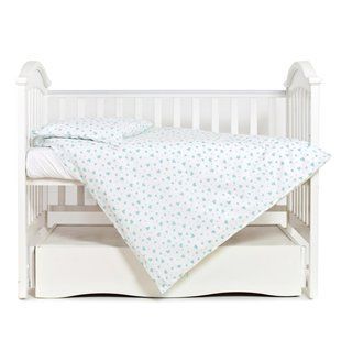 Сменная постель 3 элемента Twins Romantic 3024-R-004, Сердечки мятный
