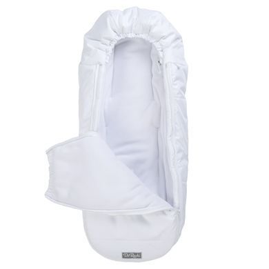 Зимовий конверт-кокон в коляску на флісі Baby XS ДоРечі Білий