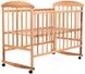 Дитяче ліжечко (кровать) Наталка ОС для новонароджених з відкидною боковиною на колесиках (світла)