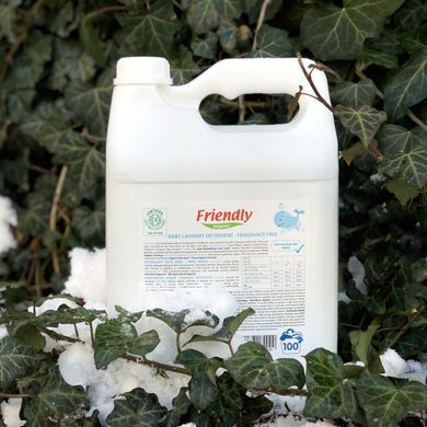 Органічний рідкий пральний порошок Friendly Organic без запаху 5000 мл (100 прань)