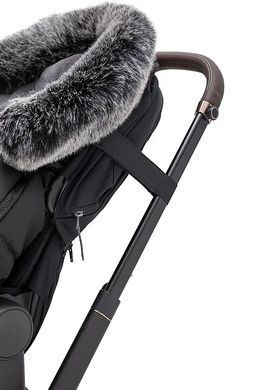 Зимовий теплий конверт (футмуф) в коляску Bair Polar(Баір Полар) U PU-01 black чорний
