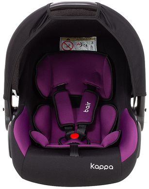 Автокресло Bair Kappa 0+ (0-13 кг) DK 1824 черный - фиолетовый