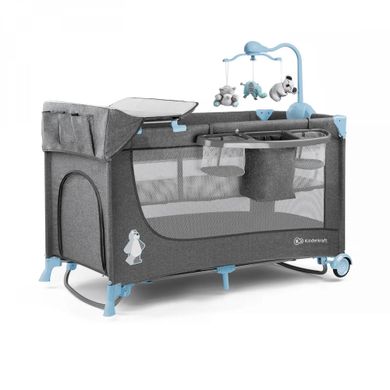 Кровать-манеж с пеленатором Kinderkraft Joy (Киндеркрафт Джой) Blue (KKLJOYBLU000AC)