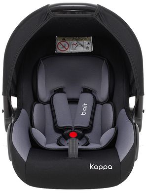 Автокресло Bair Kappa 0+ (0-13 кг) DK 2423 черный - серый