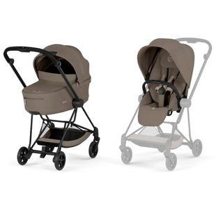 Коляска для новонароджених 2 в 1 Cybex Mios Comfort 5.0 Coconut Brown шасі Matt Black зі складаною люлькою