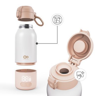 Портативний підігрівач для молока і термос 2-в-1 Kinderkraft Gaja Beige (KEGAJA00BEG0000)