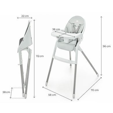 Стільчик для годування Kinderkraft Dinnly Grey (KHDINN00LGR0000)