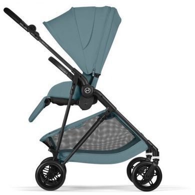 Прогулянкова коляска Cybex Melio Carbon 2026 Stormy Blue з бампером (Сайбекс Меліо)
