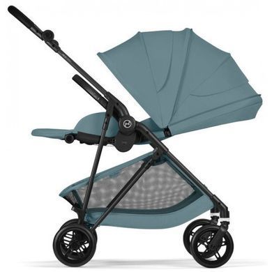 Прогулянкова коляска Cybex Melio Carbon 2026 Stormy Blue з бампером (Сайбекс Меліо)