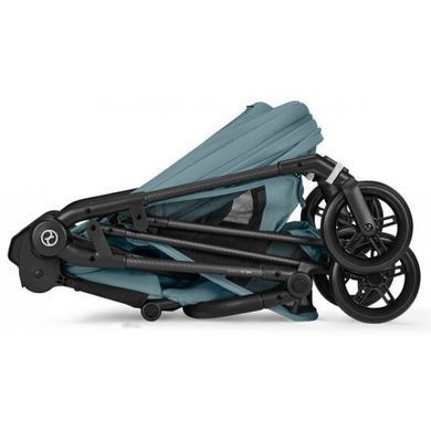 Прогулянкова коляска Cybex Melio Carbon 2026 Stormy Blue з бампером (Сайбекс Меліо)