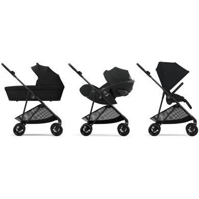 Прогулянкова коляска Cybex Melio Carbon 2026 Stormy Blue з бампером (Сайбекс Меліо)
