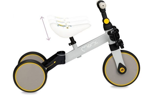 Беговел-велосипед MoMi LORIS 4 в 1 Grey-Yellow