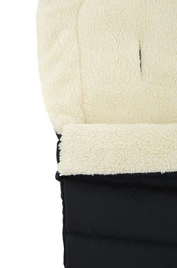 Зимний теплый конверт (футмуф) в коляску Babyroom Wool №20 c удлинением black (черный
