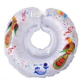 Детский круг для купания Дельфин музыкальный белый