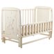 Дитяче ліжечко (кровать) ТМ Дубик-М Умка для новонароджених з відкидною боковиною + маятник, дерево бук (слонова кістка)