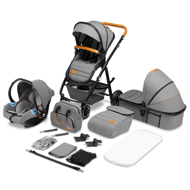 Универсальная коляска 3 в 1 Lionelo AMBER GREY STONE